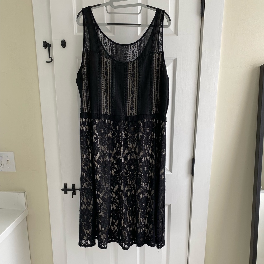 Lane Bryant Black Lace Dress size 20 NWT